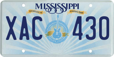MS license plate XAC430