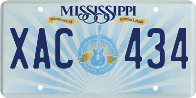 MS license plate XAC434