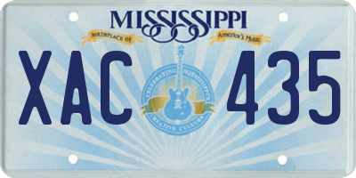 MS license plate XAC435