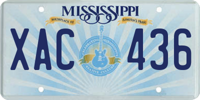 MS license plate XAC436