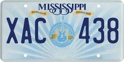 MS license plate XAC438