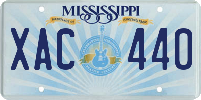 MS license plate XAC440