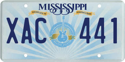 MS license plate XAC441