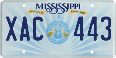 MS license plate XAC443