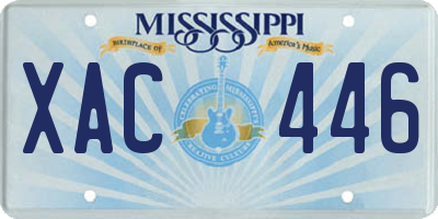 MS license plate XAC446