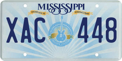 MS license plate XAC448