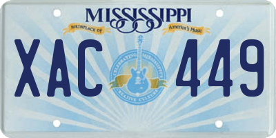 MS license plate XAC449