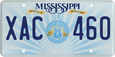 MS license plate XAC460