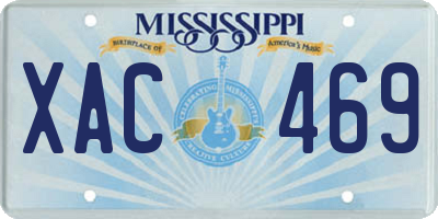 MS license plate XAC469