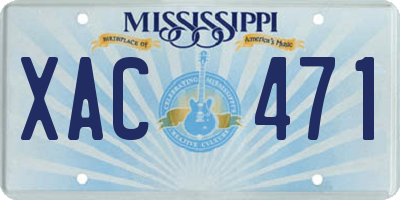 MS license plate XAC471