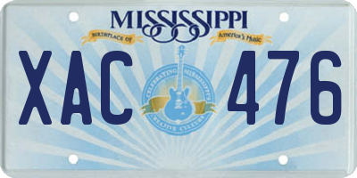 MS license plate XAC476