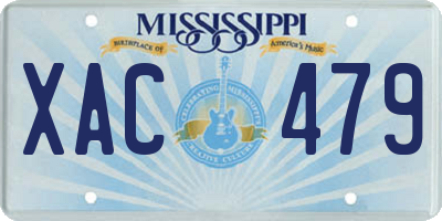 MS license plate XAC479