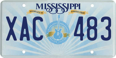 MS license plate XAC483