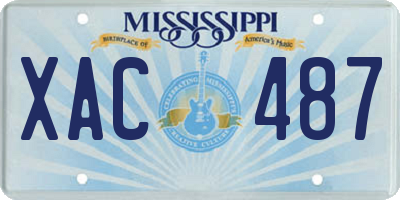 MS license plate XAC487