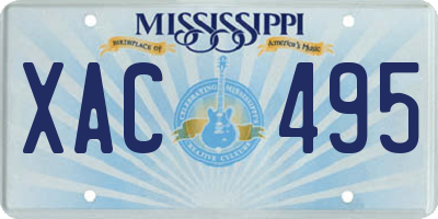 MS license plate XAC495