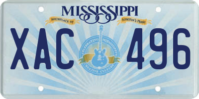 MS license plate XAC496