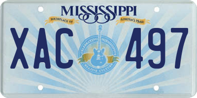MS license plate XAC497