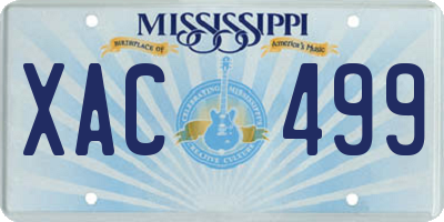 MS license plate XAC499