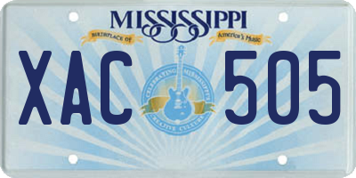 MS license plate XAC505