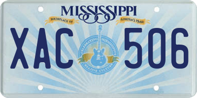 MS license plate XAC506