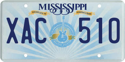 MS license plate XAC510