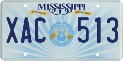 MS license plate XAC513