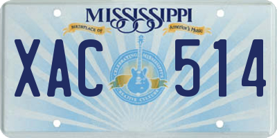 MS license plate XAC514