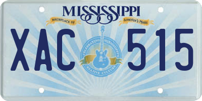 MS license plate XAC515