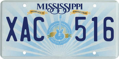 MS license plate XAC516
