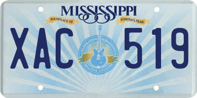 MS license plate XAC519