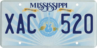 MS license plate XAC520