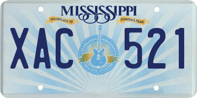 MS license plate XAC521