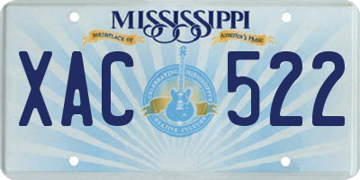 MS license plate XAC522
