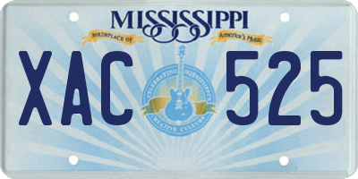 MS license plate XAC525