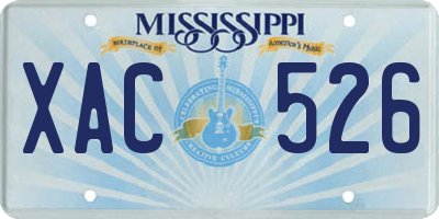 MS license plate XAC526