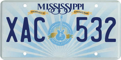 MS license plate XAC532
