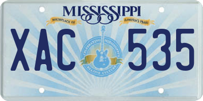 MS license plate XAC535