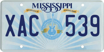 MS license plate XAC539