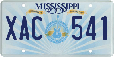 MS license plate XAC541