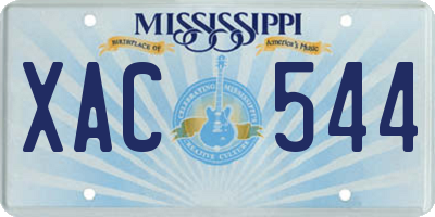 MS license plate XAC544