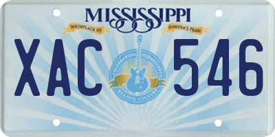 MS license plate XAC546