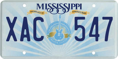 MS license plate XAC547