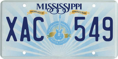 MS license plate XAC549