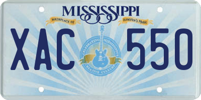 MS license plate XAC550