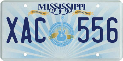 MS license plate XAC556