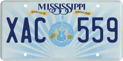 MS license plate XAC559