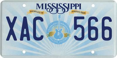 MS license plate XAC566