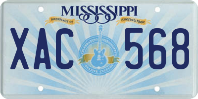 MS license plate XAC568