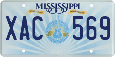 MS license plate XAC569