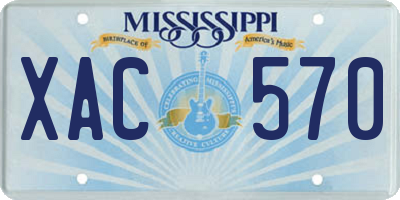MS license plate XAC570